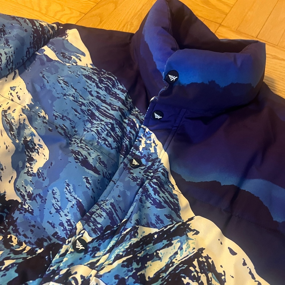 PAPER PLANE MENS ELEVATION PUFFER JACKET 'SAPPHIRE SKIES' - Picture 3 of 3